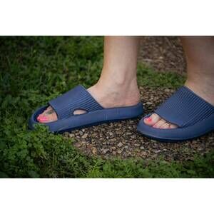 NEW JULIA ROSE women's casual slides sandals in navy blue
